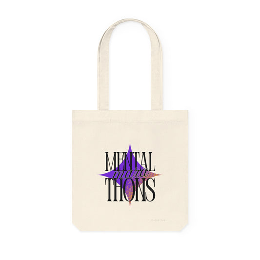MENTAL MARATHONS (BEIGE) - Eco-Friendly Woven Tote Bag