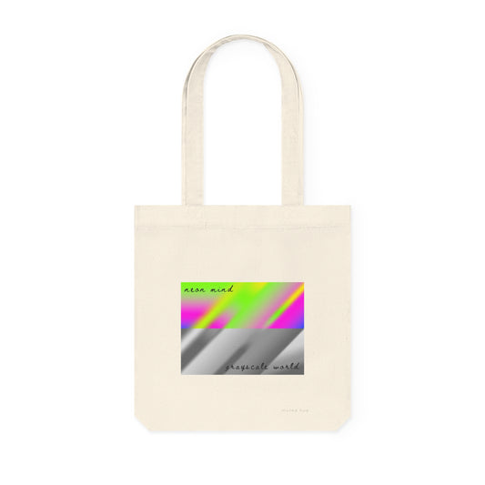 NEON, GRAYSCALE - Eco-Friendly Woven Tote Bag